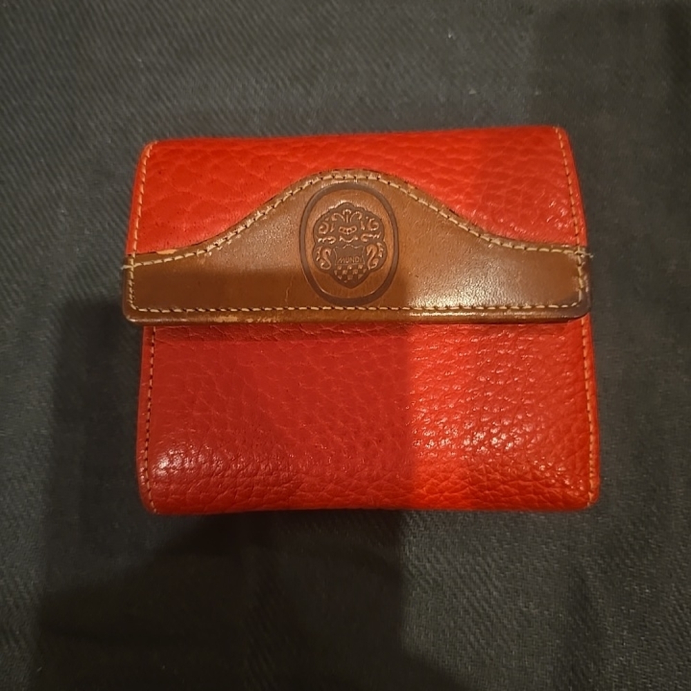 Vintage Mundi Red Leather Wallet